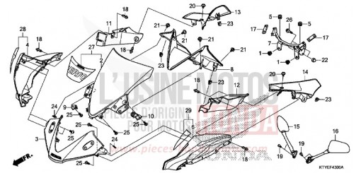 UPPER COWL CBR125RF de 2015